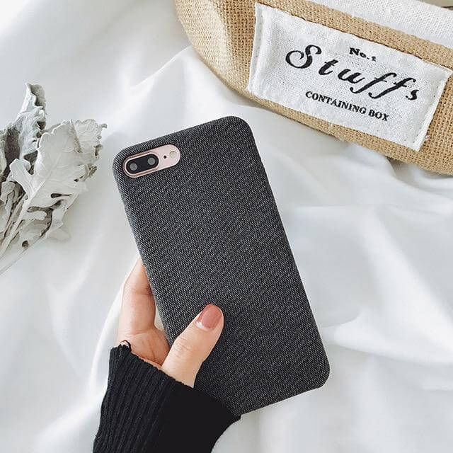 Cloth Canvas Silicone Phone Cases