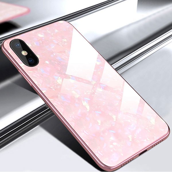 Luxury Conch Shell Tempered Glass iPhone Case
